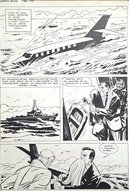 Dibujo para cómic James Bond