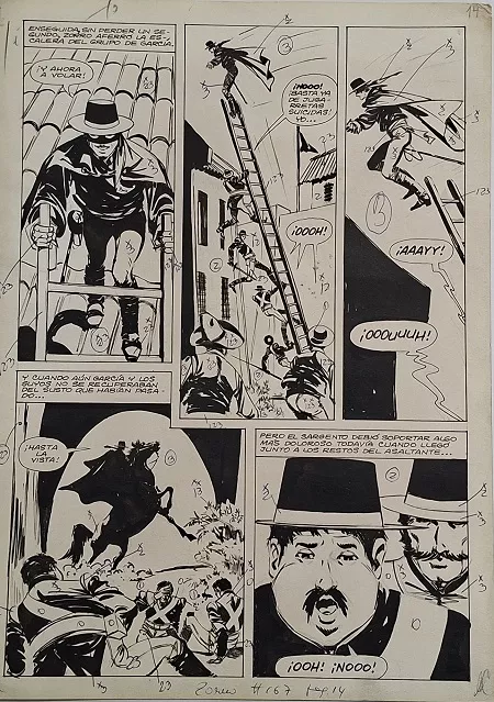 Dibujo para revista Zorro