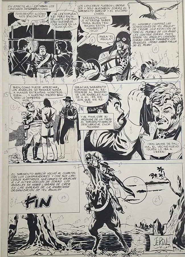 Dibujo para revista Zorro