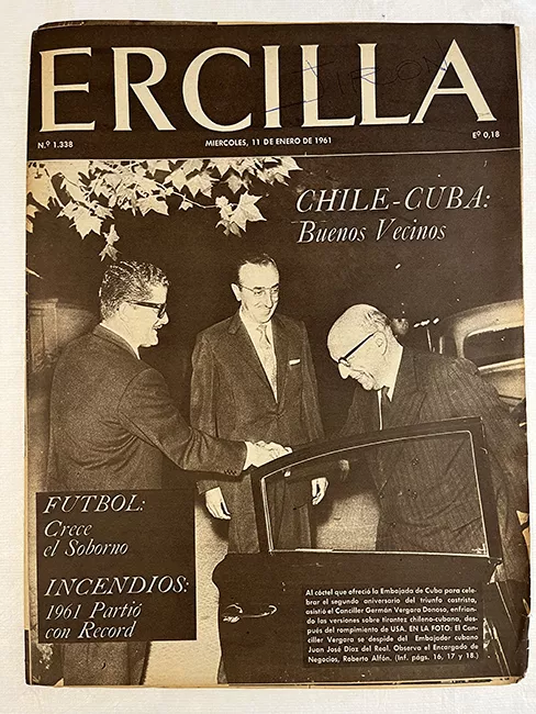 Ercilla N°1338. Año XXVI. Chile-Cuba: Buenos vecinos