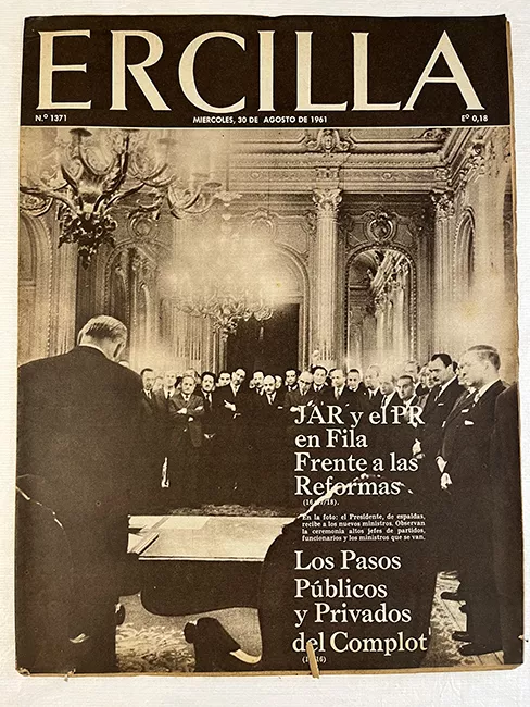 Ercilla N°1371. Año XXVII. JAR y el PR en fila frente a las reformas