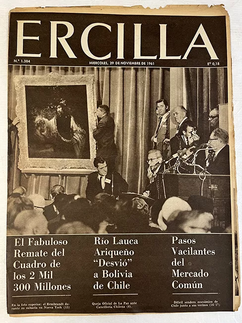 Ercilla N°1384. Año XXVII. El fabuloso remate del cuadro de los 2 mil 300 millones