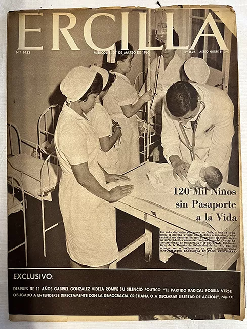 Ercilla N°1453. Año XIX. 120 mil niños sin pasaporte a la vida