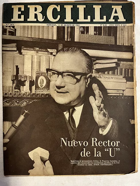 Ercilla N°1473. Año XIX. Nuevo rector de la "U"