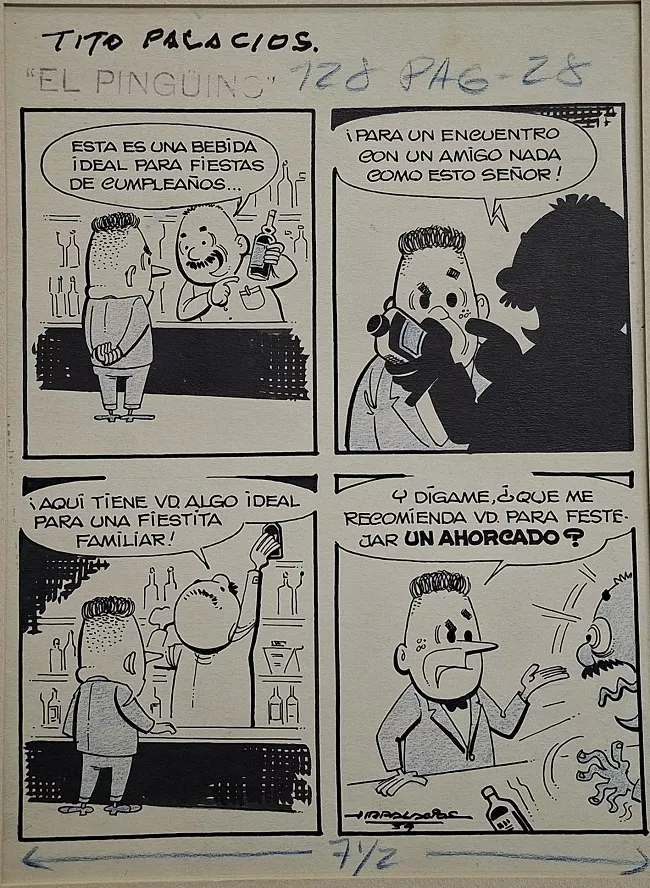 Dibujo para revista El Pingüino