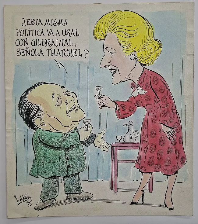 Caricatura de Margaret Thatcher