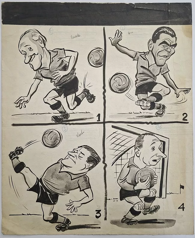 Cuatro jugadores de fútbol