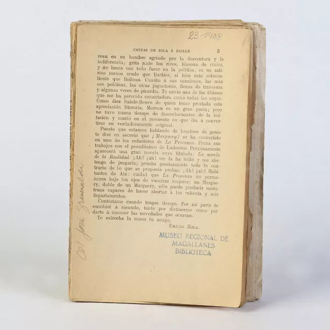 Epistolario de Emilio Zola