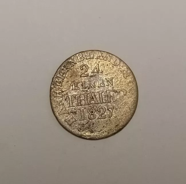 Moneda alemana de un veinticuatroavo de thaler