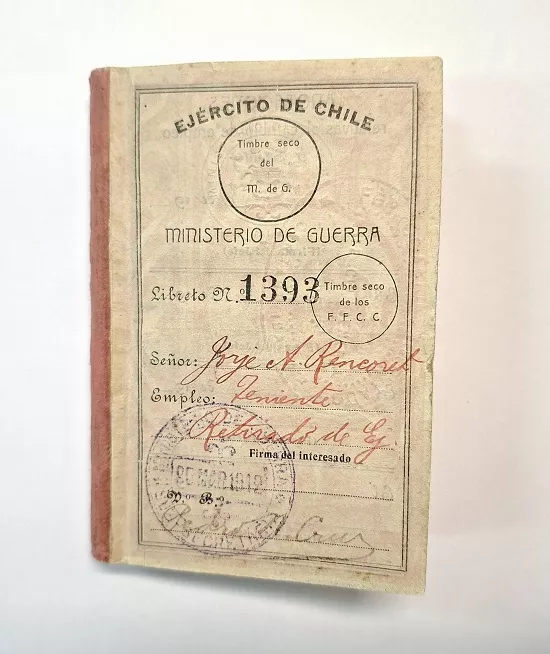 Libreta de boletos para viajes en Ferrocarriles del Estado 