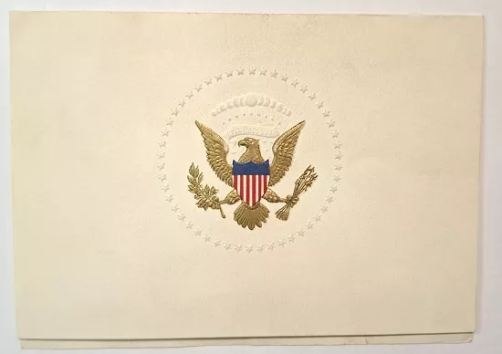 Tarjeta de visita del Presidente de Estados Unidos John Kennedy y sra.
