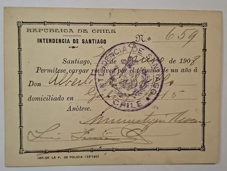 Credencial de porte de armas