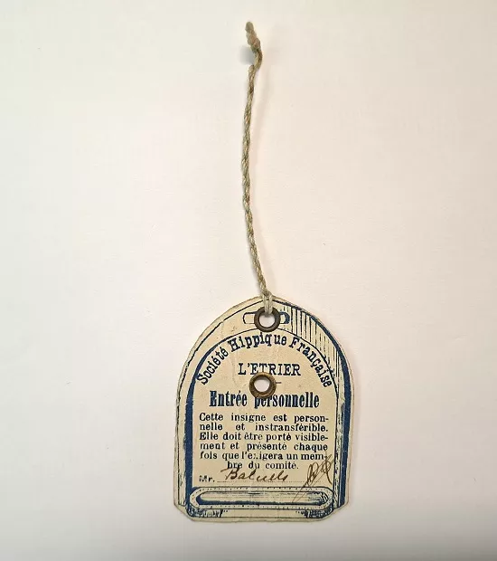 Entrée Personnelle. Société Hippique Francaise