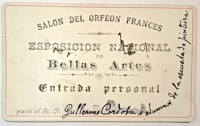 Entrada a la Exposición Nacional de Bellas Artes 