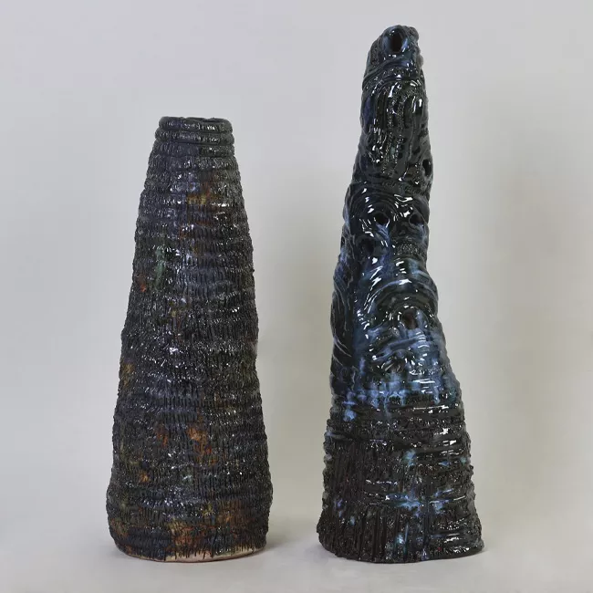 Escultura de greda y cerámica