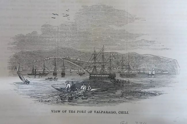 View of the Port of Valparaíso,Chili