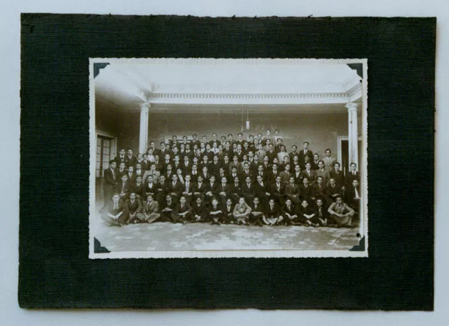 Retrato grupal alumnos escuela normal