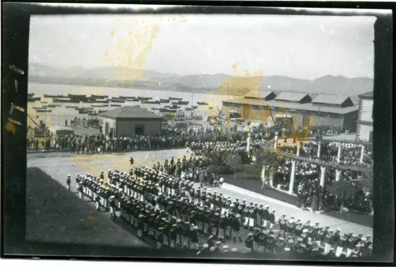 Misa de campaña en plaza de Coquimbo, 21 de Mayo 1931