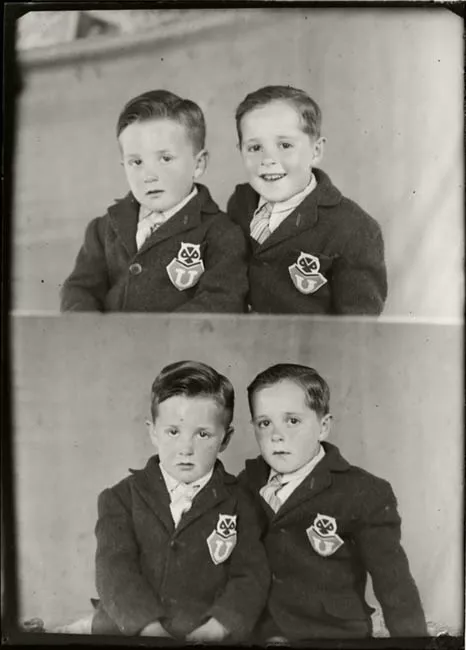 Dos retratos de niños