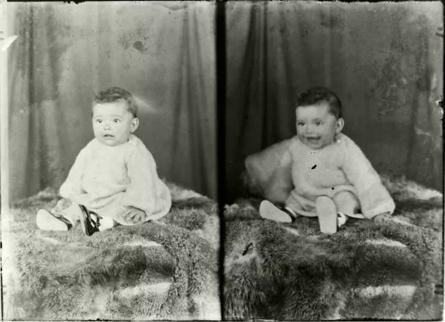 Dos retratos de un lactante de la Familia Cardenas