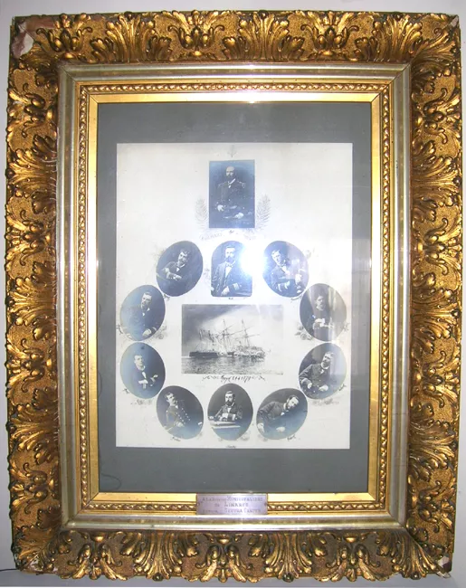 Retrato de Arturo Prat y sus compañeros