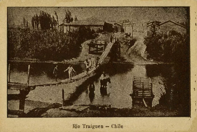 RIO TRAIGUEN Y PUENTE COLGANTE