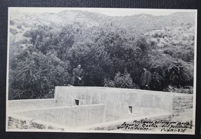 Antiguos estanques para lavar caolín del yacimiento de San Javier