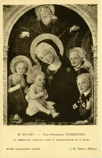 La vierge et l’enfant, avec st Jean-Baptiste et 3 anges