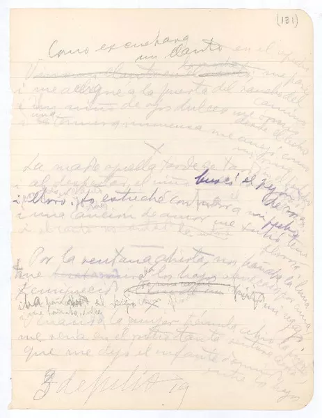 El niño solo  [manuscrito] Gabriela Mistral.