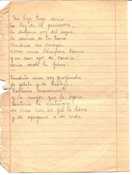 [Un hijo tuyo sería...]  [manuscrito] [Oscar Castro]