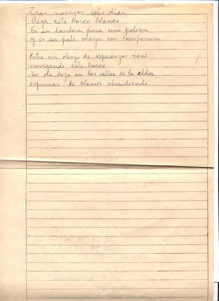 [Tras navegar seis días...]  [manuscrito] [Oscar Castro].