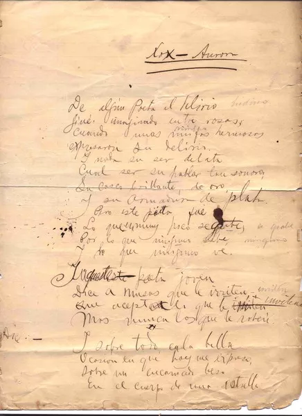 Nox-Aurora  [manuscrito] Rubén Darío.