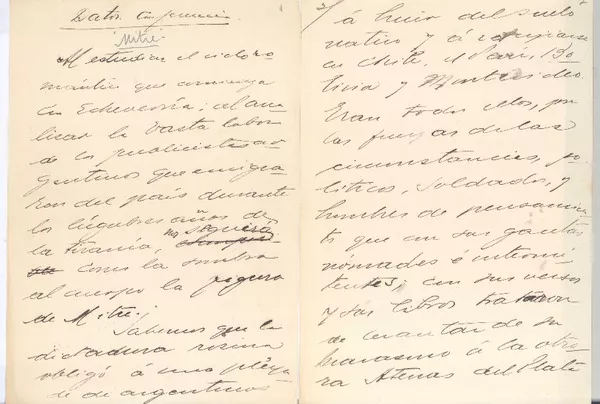 Mitre  [manuscrito] Rubén Darío; transcrito por Alberto Ghiraldo.