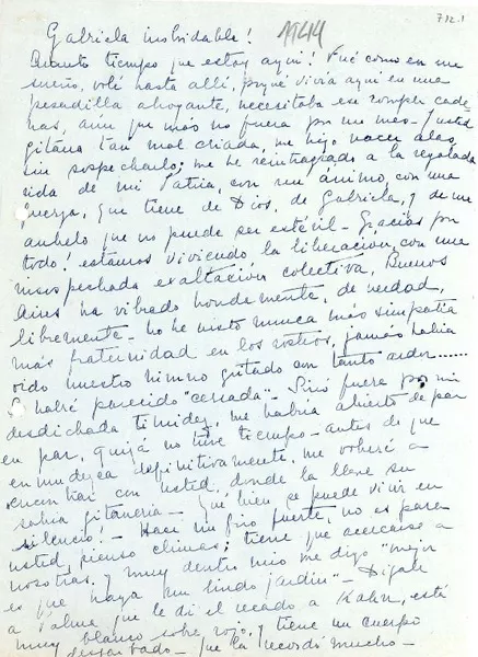 [Carta] [1944], Buenos Aires, [Argentina] [a] Gabriela [Mistral]  [manuscrito] Hortensia Aguirre.