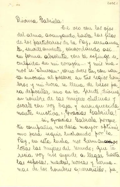 [Carta] 1951 mayo 17, Santiago, Chile [a] Gabriela [Mistral]  [manuscrito] Ana Fuentes V.