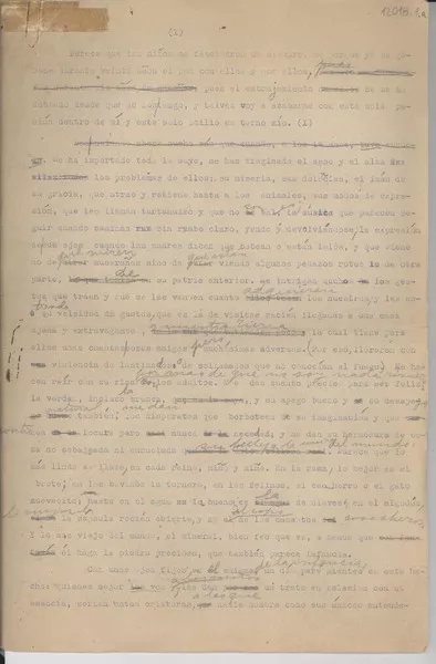 Poesía infantil de Enriqueta Lisboa  [manuscrito] Gabriela Mistral.