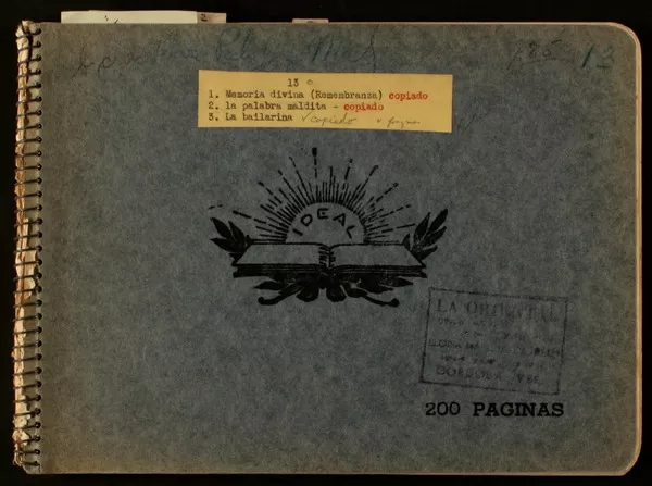 [Cuaderno 13]  [manuscrito] Gabriela Mistral.