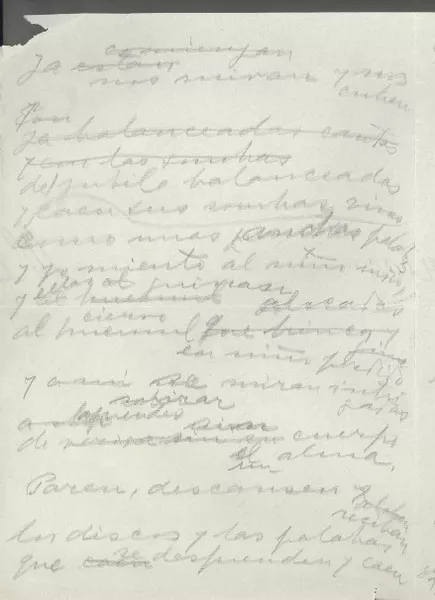 [Ya nos vamos allegando]  [manuscrito] Gabriela Mistral.