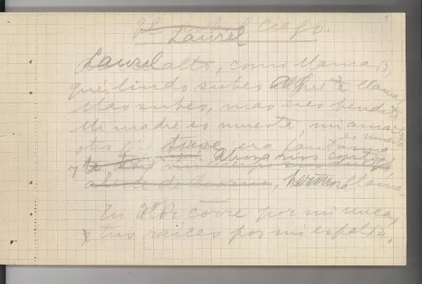 Laurel ciego  [manuscrito] Gabriela Mistral.