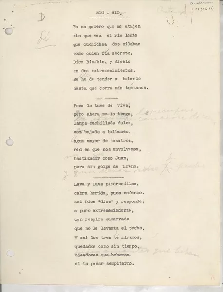 Bio-Bio  [manuscrito] [Gabriela Mistral].