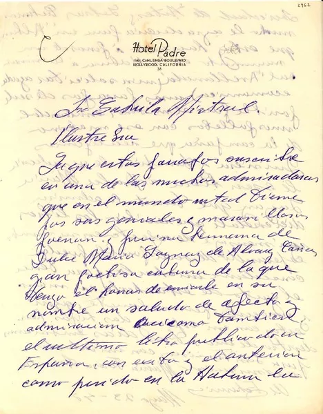 [Carta] 1948 mayo. 23, [California] [a] Gabriela Mistral  [manuscrito] María Teresa Aranda.