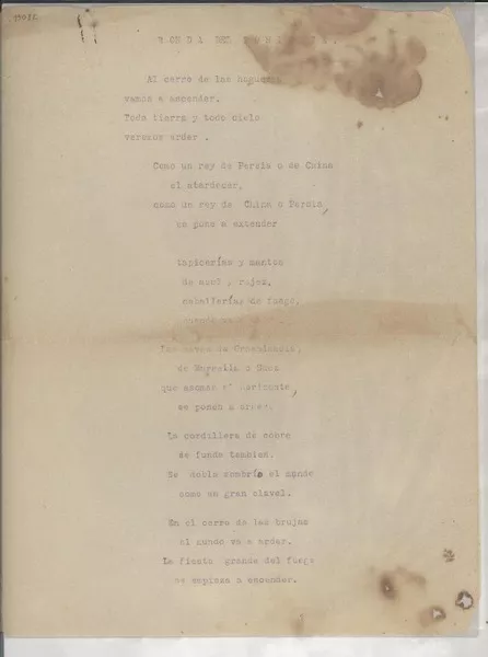 Ronda del poniente  [manuscrito] [Gabriela Mistral].