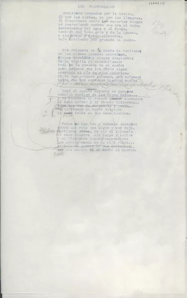 Los trascordados  [manuscrito] [Gabriela Mistral].
