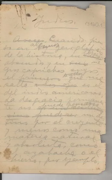 Indios  [manuscrito] Gabriela Mistral.