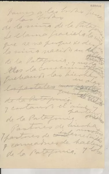 [Vamos a las bodas de la niña de la Patagonia]  [manuscrito] [Gabriela Mistral].