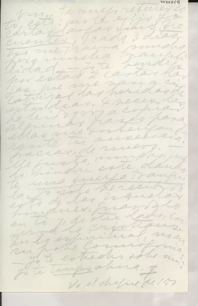 [Carta] 1949 dic. 5, Veracruz, [México] [a] Doris Dana, New York  [manuscrito] Gabriela Mistral.