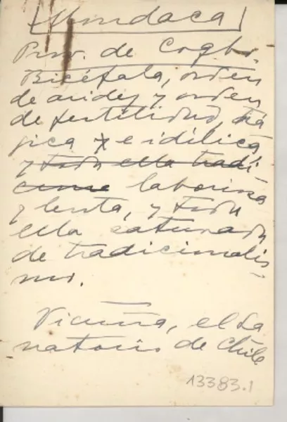 Mondaca  [manuscrito] [Gabriela Mistral].