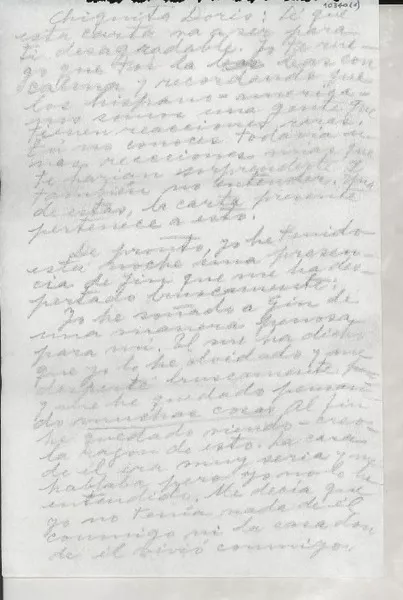 [Carta] 1956 abr. [a] Doris Dana  [manuscrito] Gabriela Mistral.
