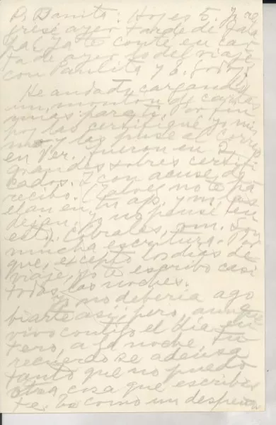 [Carta] 1949 dic. 7, Veracruz [a] Doris Dana, New York  [manuscrito] Gabriela Mistral.