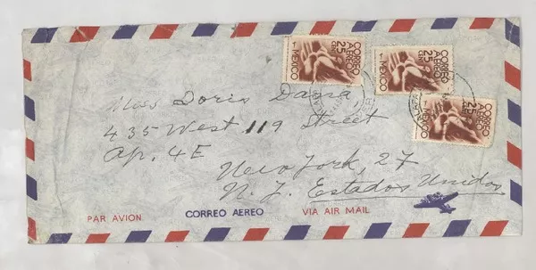 [Sobre] 1949 abr. 28, Veracruz, México [a] Doris Dana, New York, Estados Unidos  [manuscrito] Gabriela Mistral.
